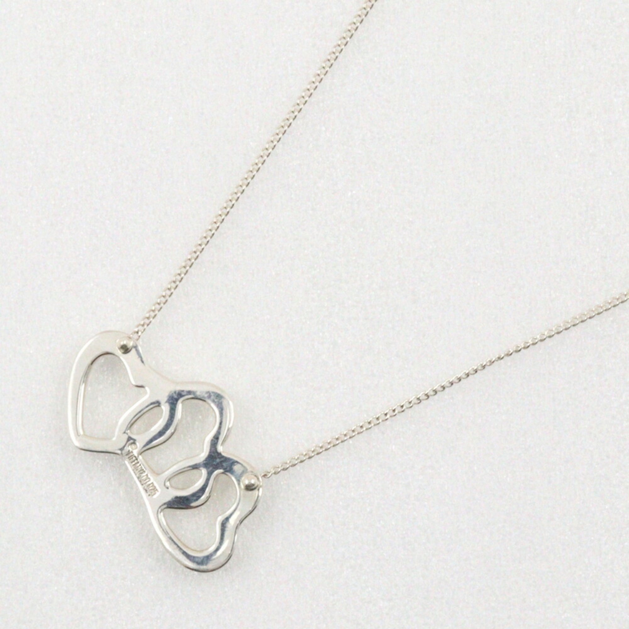 Tiffany TIFFANY&Co. Triple heart necklace Silver 925 Approx. 3.4g Ladies