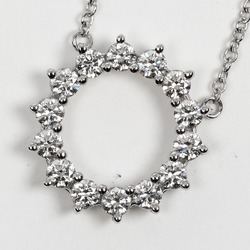 Tiffany TIFFANY&Co. Circle Small Necklace Pt950 Platinum Diamond Approx. 2.93g