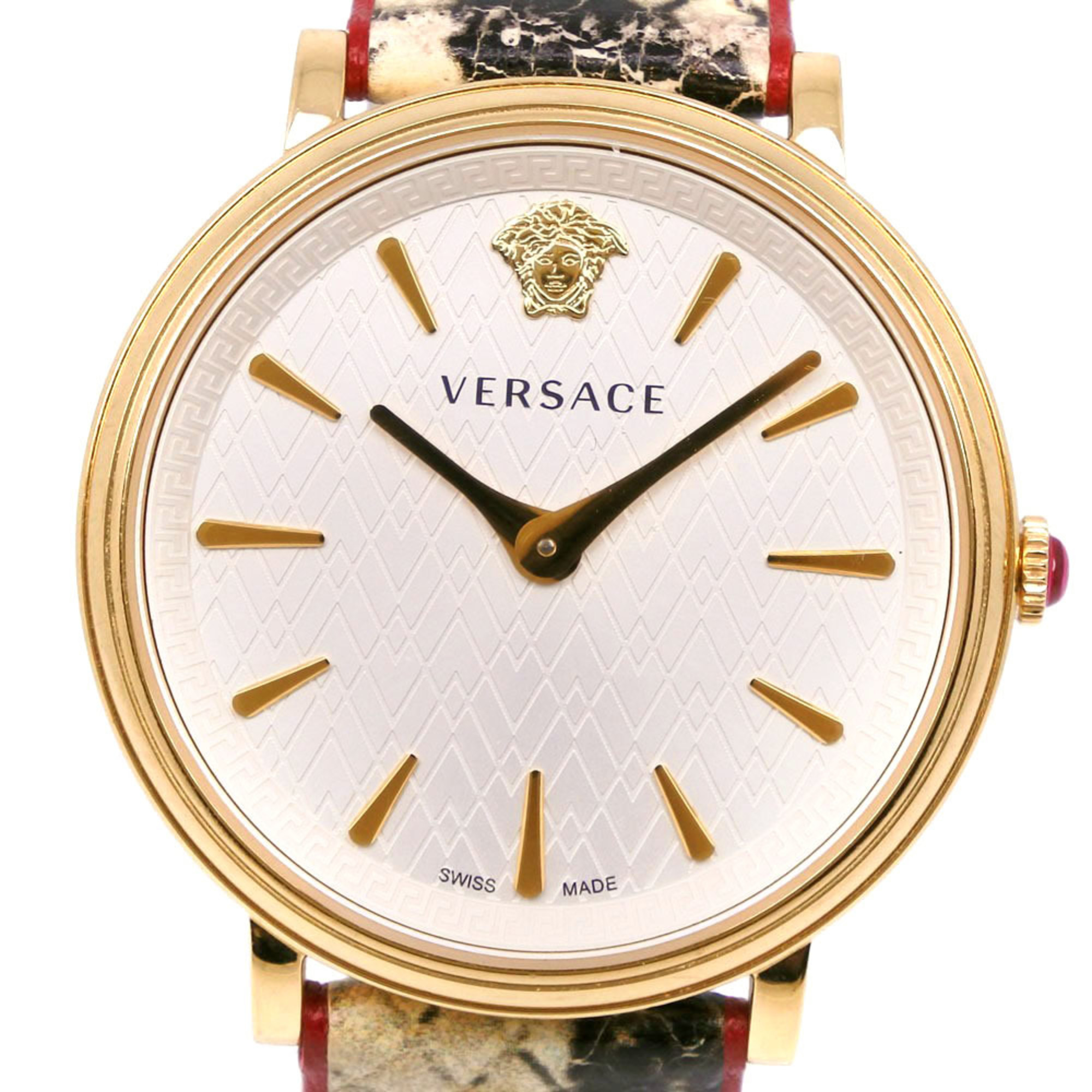 Versace VERSACE LOVE Watch Stainless Steel x Leather Quartz Analog Display White Dial Women's S111824339