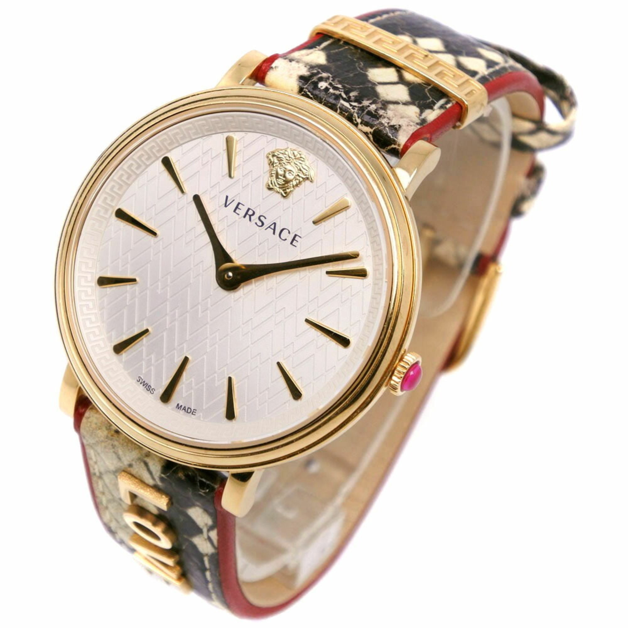 Versace VERSACE LOVE Watch Stainless Steel x Leather Quartz Analog Display White Dial Women's S111824339