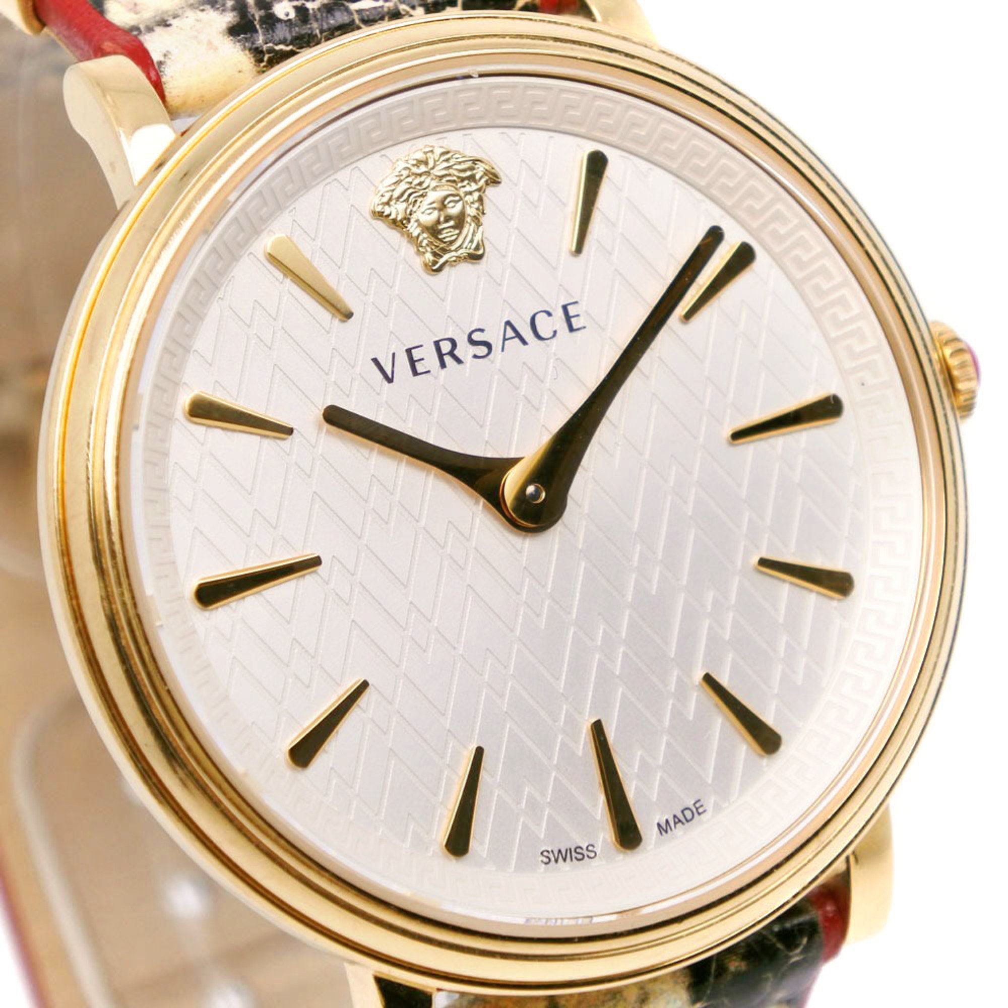 Versace VERSACE LOVE Watch Stainless Steel x Leather Quartz Analog Display White Dial Women's S111824339