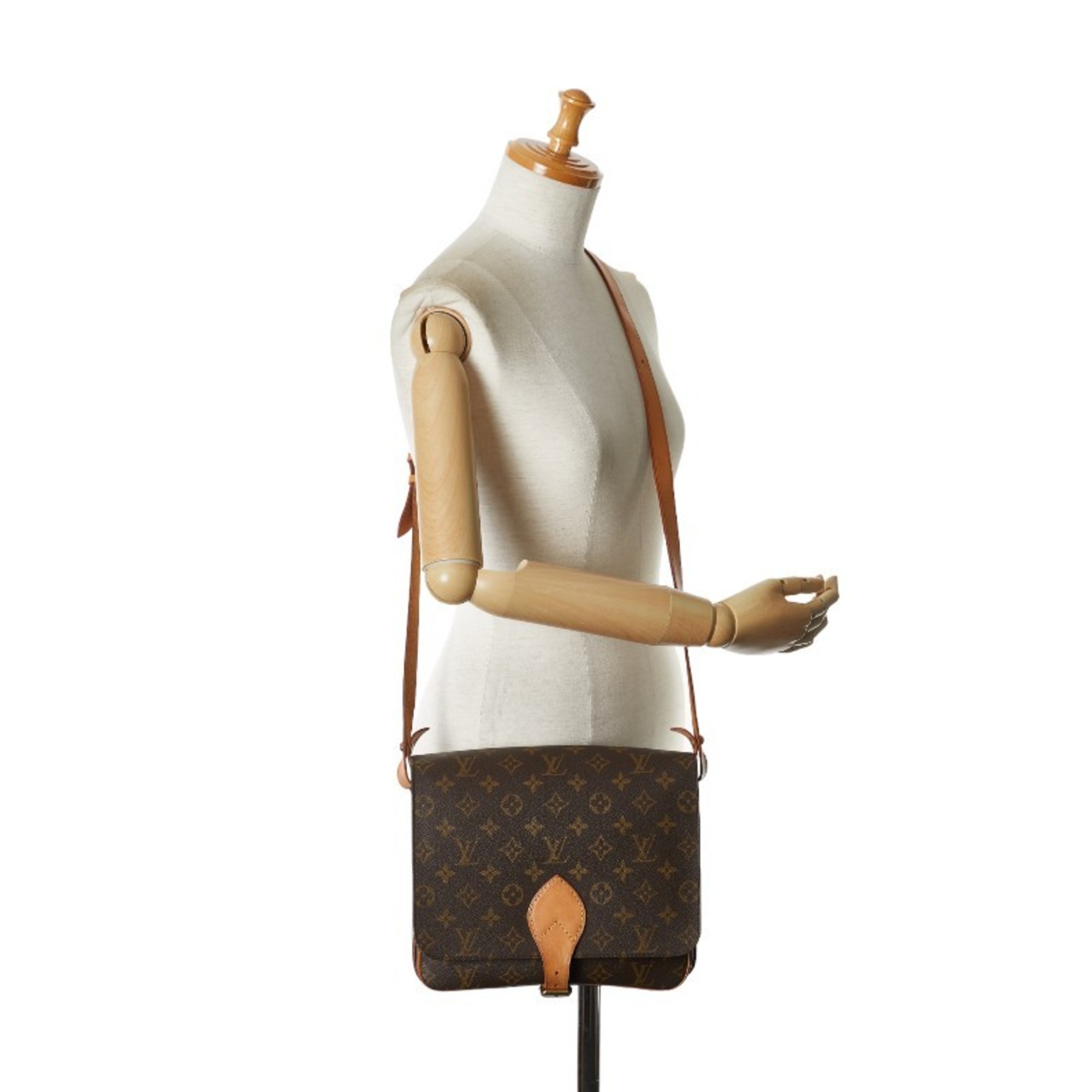 Louis Vuitton Monogram Cartesier GM Shoulder Bag M51252 Brown PVC Leather Women's LOUIS VUITTON