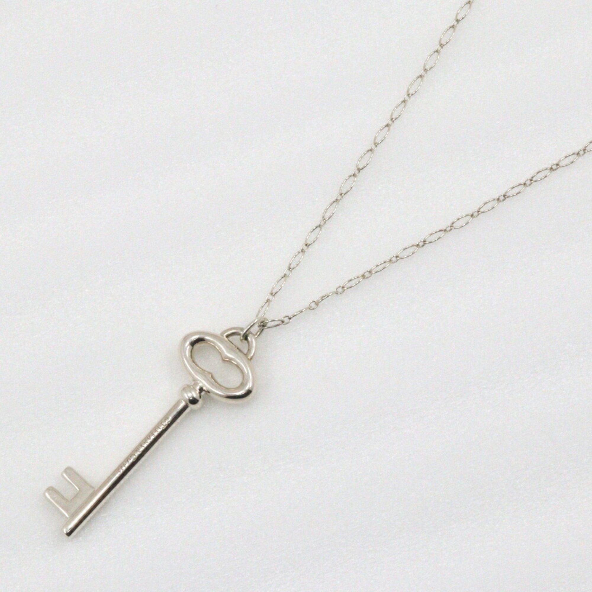 Tiffany TIFFANY&Co. Key Pendant Necklace Silver 925 Approx. 11.6g Women's