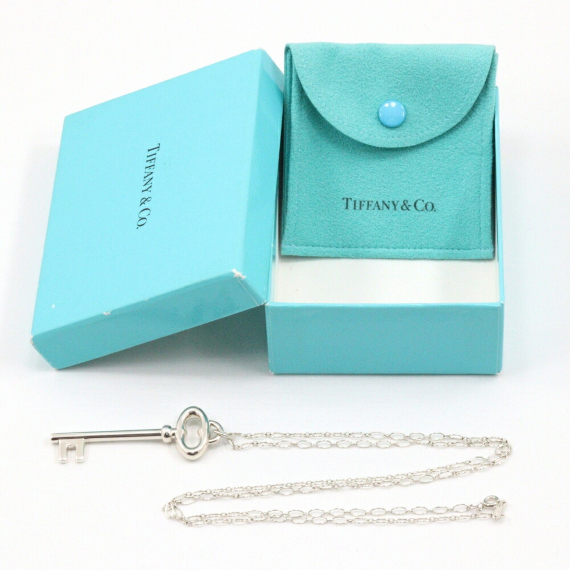 Tiffany TIFFANY&Co. Key Pendant Necklace Silver 925 Approx. 11.6g Women's