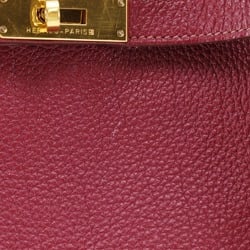 Hermes HERMES Sokelly 26 Shoulder Bag Togo Rouge 2010 Red/□N Belt Clasp Women's