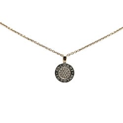 BVLGARI Pavé Diamond Necklace K18WG White Gold Women's