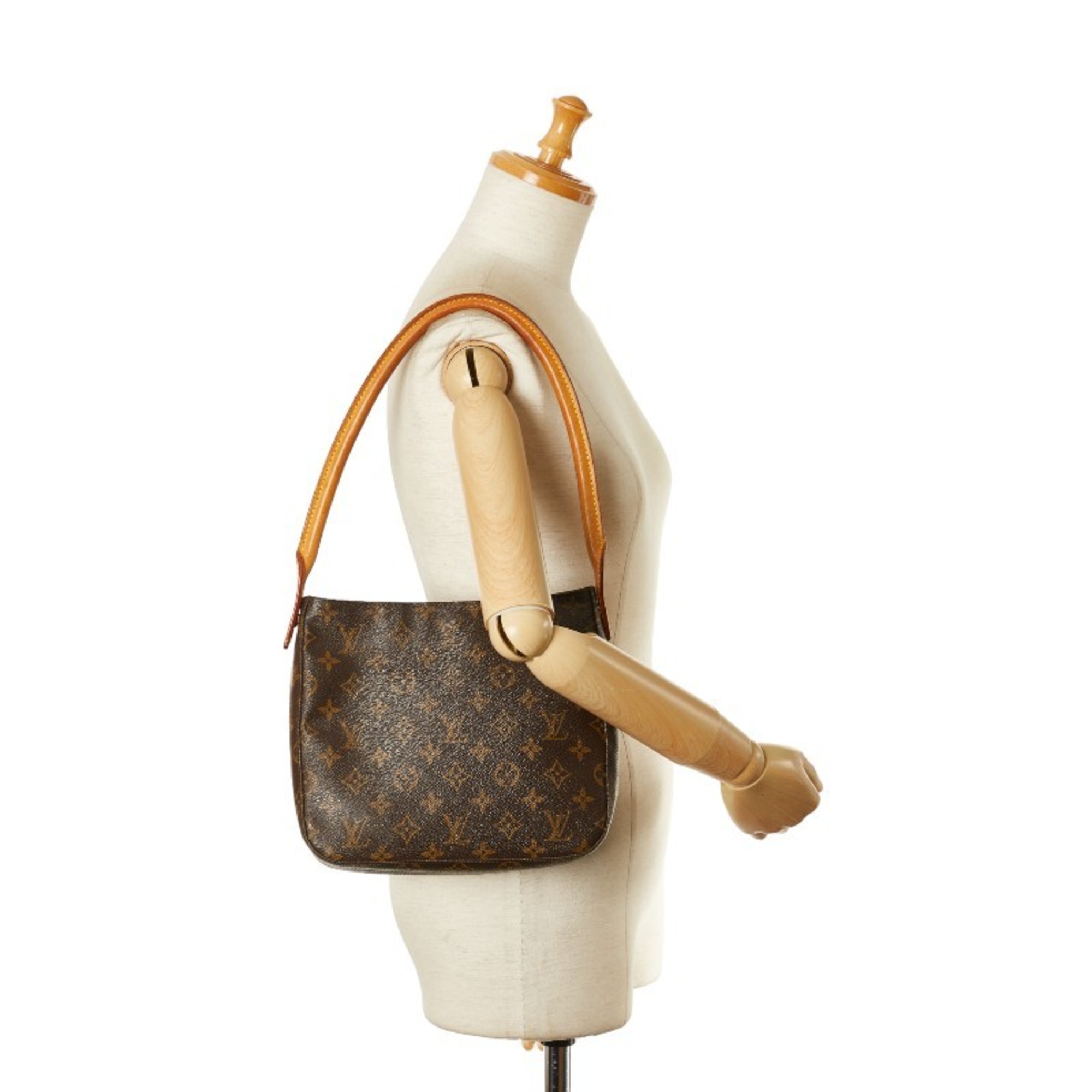 Louis Vuitton Monogram Looping MM Shoulder Bag Handbag M51146 Brown PVC Leather Women's LOUIS VUITTON