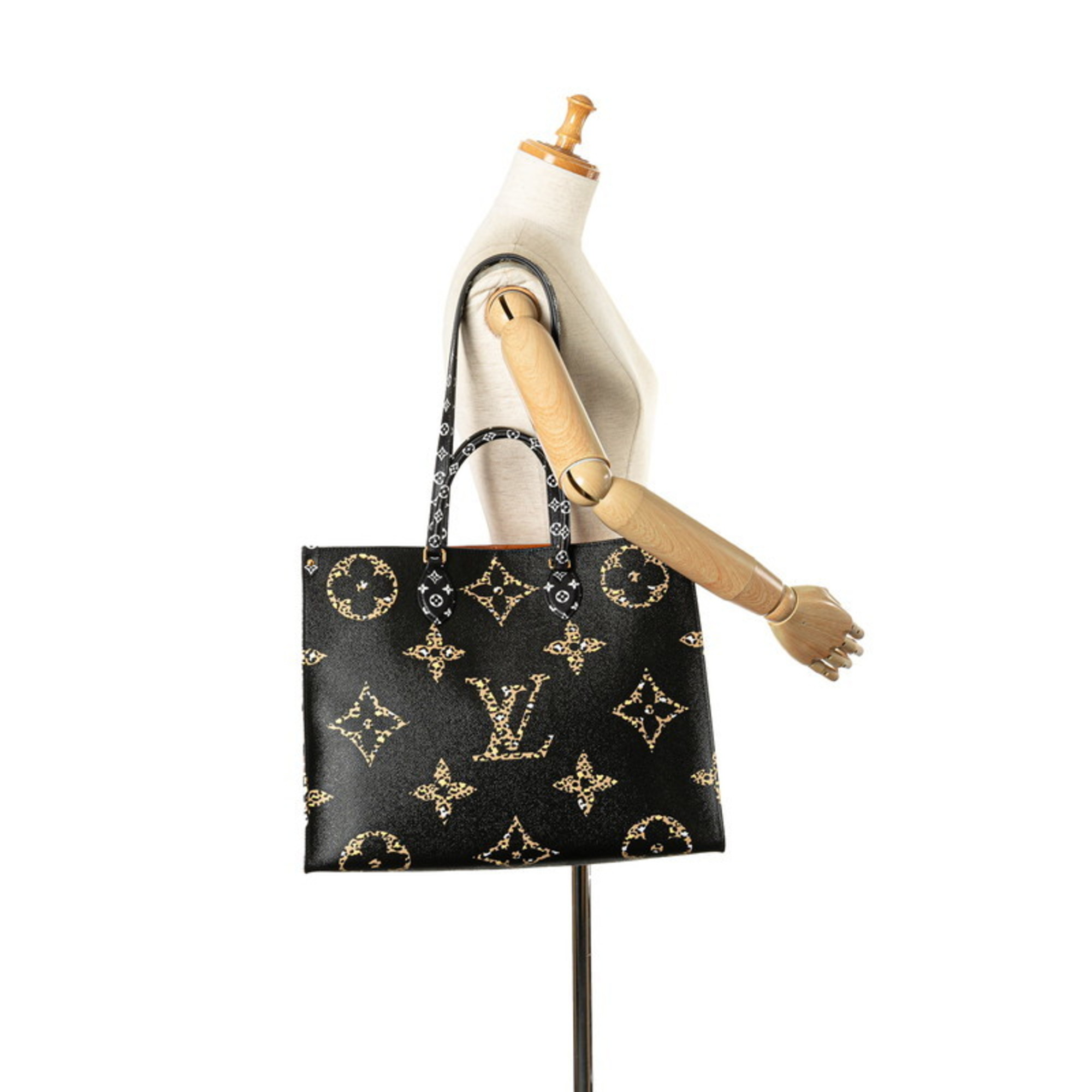 Louis Vuitton Monogram Giant Jungle On the Go GM Tote Bag Shoulder M44674 Camel Black Multicolor PVC Women's LOUIS VUITTON