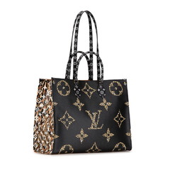 Louis Vuitton Monogram Giant Jungle On the Go GM Tote Bag Shoulder M44674 Camel Black Multicolor PVC Women's LOUIS VUITTON