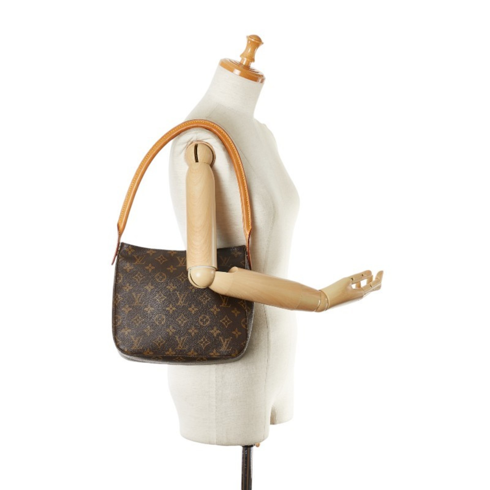 Louis Vuitton Monogram Looping MM Shoulder Bag Handbag M51146 Brown PVC Leather Women's LOUIS VUITTON