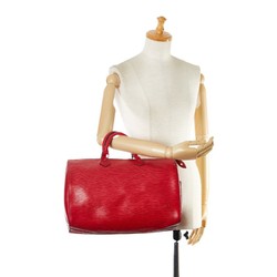 Louis Vuitton Epi Speedy 35 Handbag Boston Bag M42997 Castilian Red Leather Women's LOUIS VUITTON