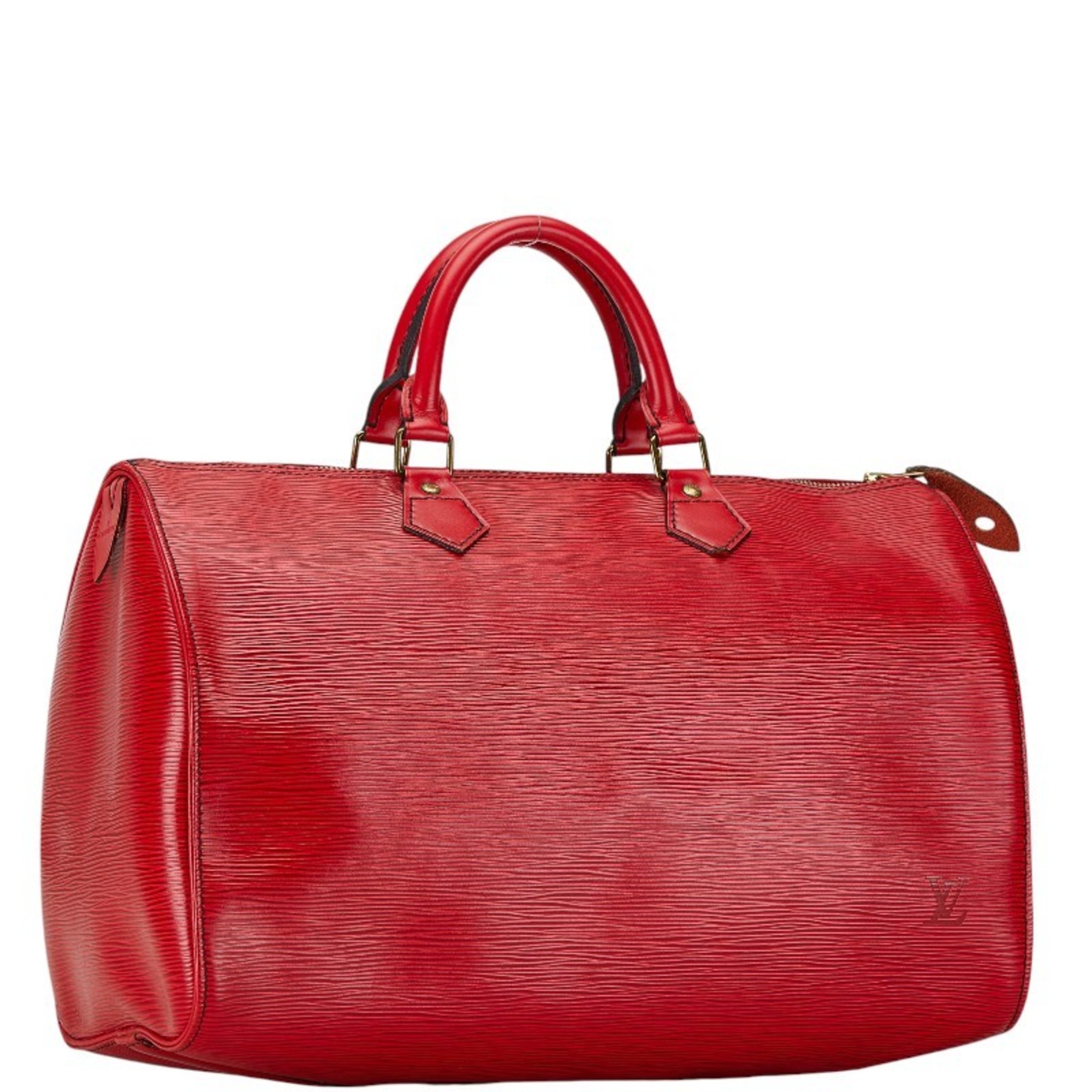 Louis Vuitton Epi Speedy 35 Handbag Boston Bag M42997 Castilian Red Leather Women's LOUIS VUITTON