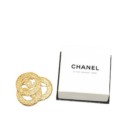 Chanel Coco Mark Triple Circle Brooch Gold Plated Women's CHANEL