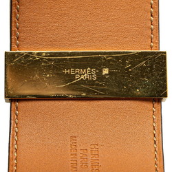 Hermes Collier de Chien Bracelet Black Gold Plated Leather Men's HERMES