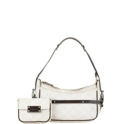 LOEWE Anagram Bag White Brown PVC Leather Women's