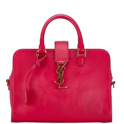 Saint Laurent Baby Cabas Handbag Shoulder Bag 372087 Pink Leather Women's SAINT LAURENT