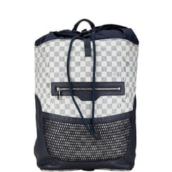 Louis Vuitton Damier Chrono Match Point Backpack N40018 Navy White PVC Nylon Women's LOUIS VUITTON