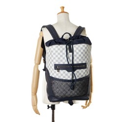 Louis Vuitton Damier Chrono Match Point Backpack N40018 Navy White PVC Nylon Women's LOUIS VUITTON