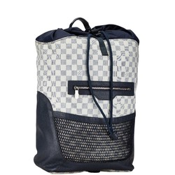 Louis Vuitton Damier Chrono Match Point Backpack N40018 Navy White PVC Nylon Women's LOUIS VUITTON