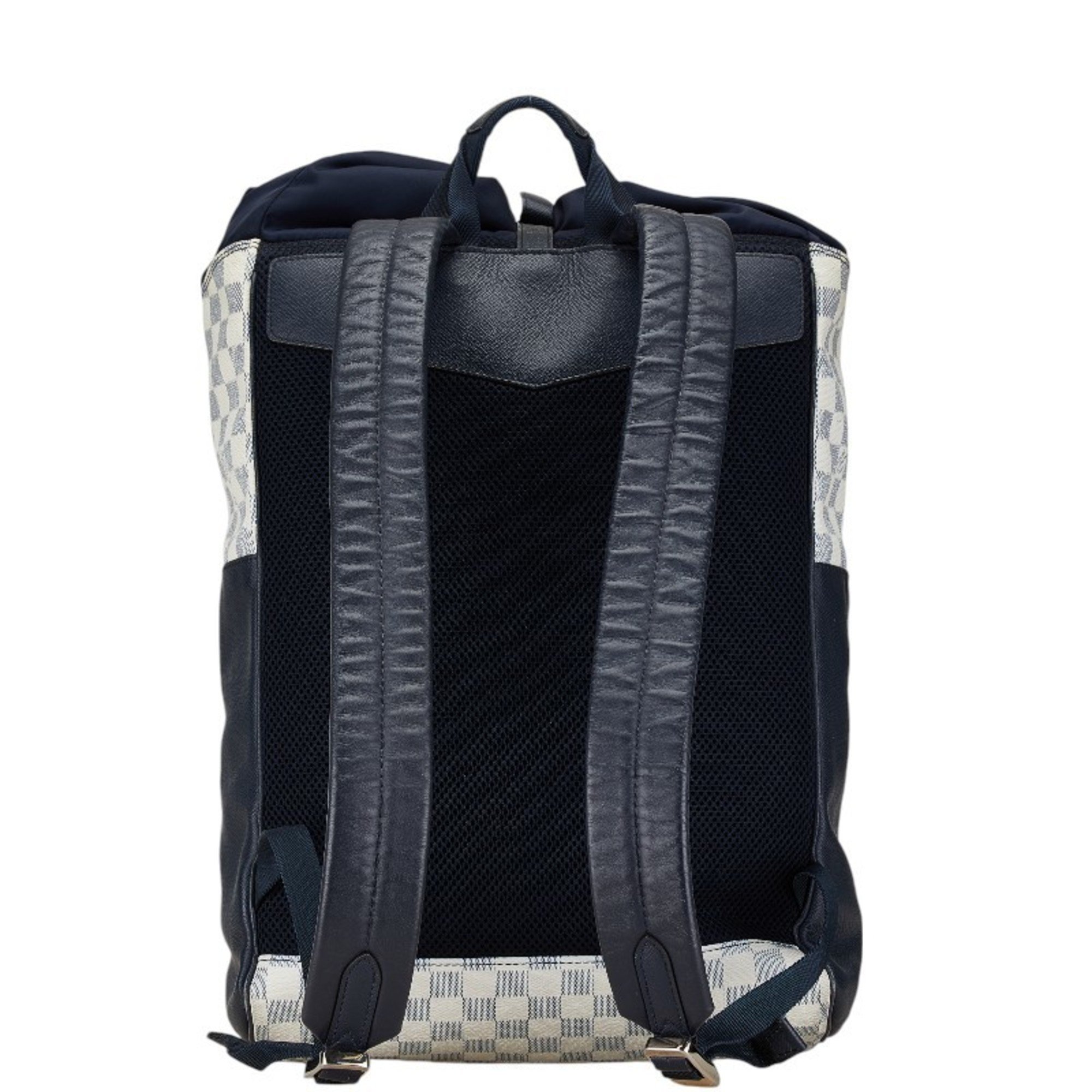 Louis Vuitton Damier Chrono Match Point Backpack N40018 Navy White PVC Nylon Women's LOUIS VUITTON