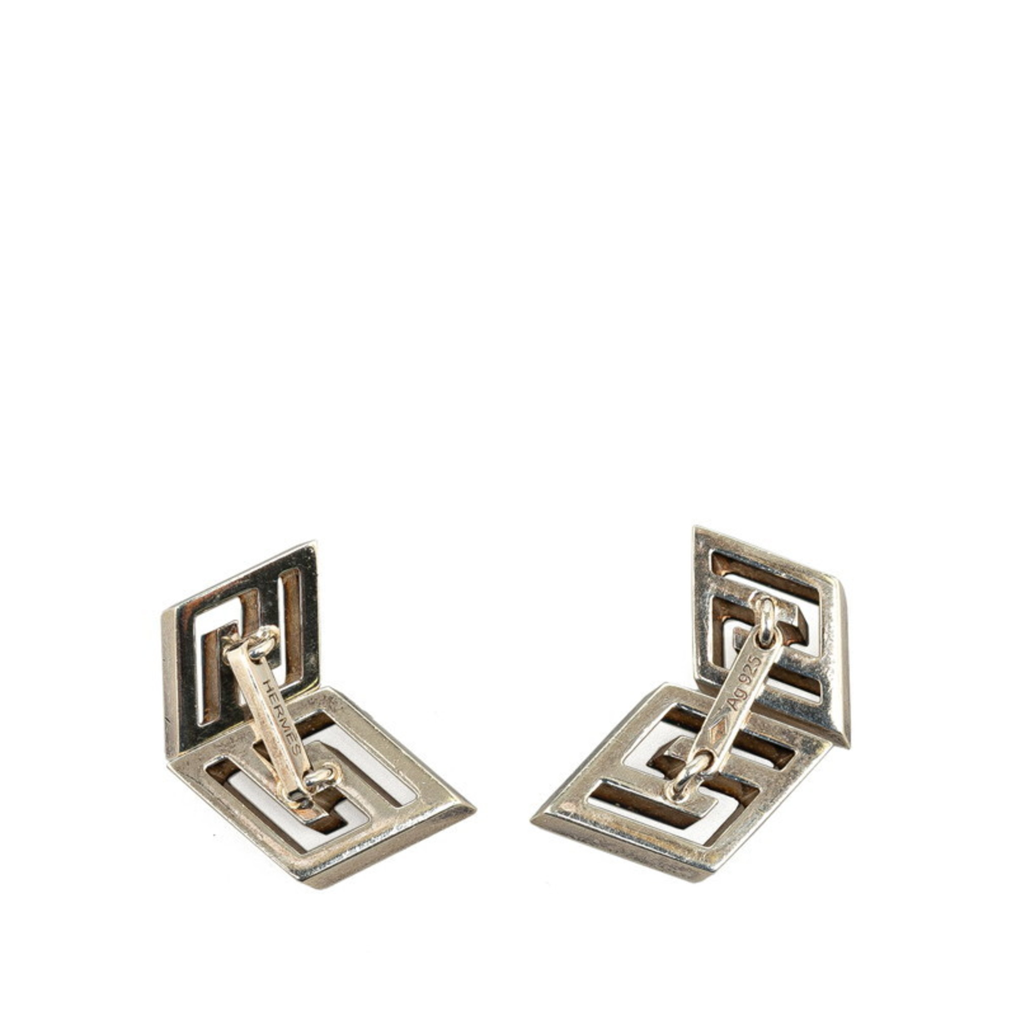 Hermes H Cufflinks SV925 Silver Women's HERMES