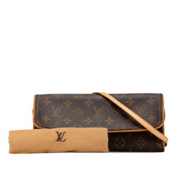 Louis Vuitton Monogram Pochette Twin GM Shoulder Bag M51852 Brown PVC Leather Women's LOUIS VUITTON