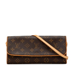 Louis Vuitton Monogram Pochette Twin GM Shoulder Bag M51852 Brown PVC Leather Women's LOUIS VUITTON