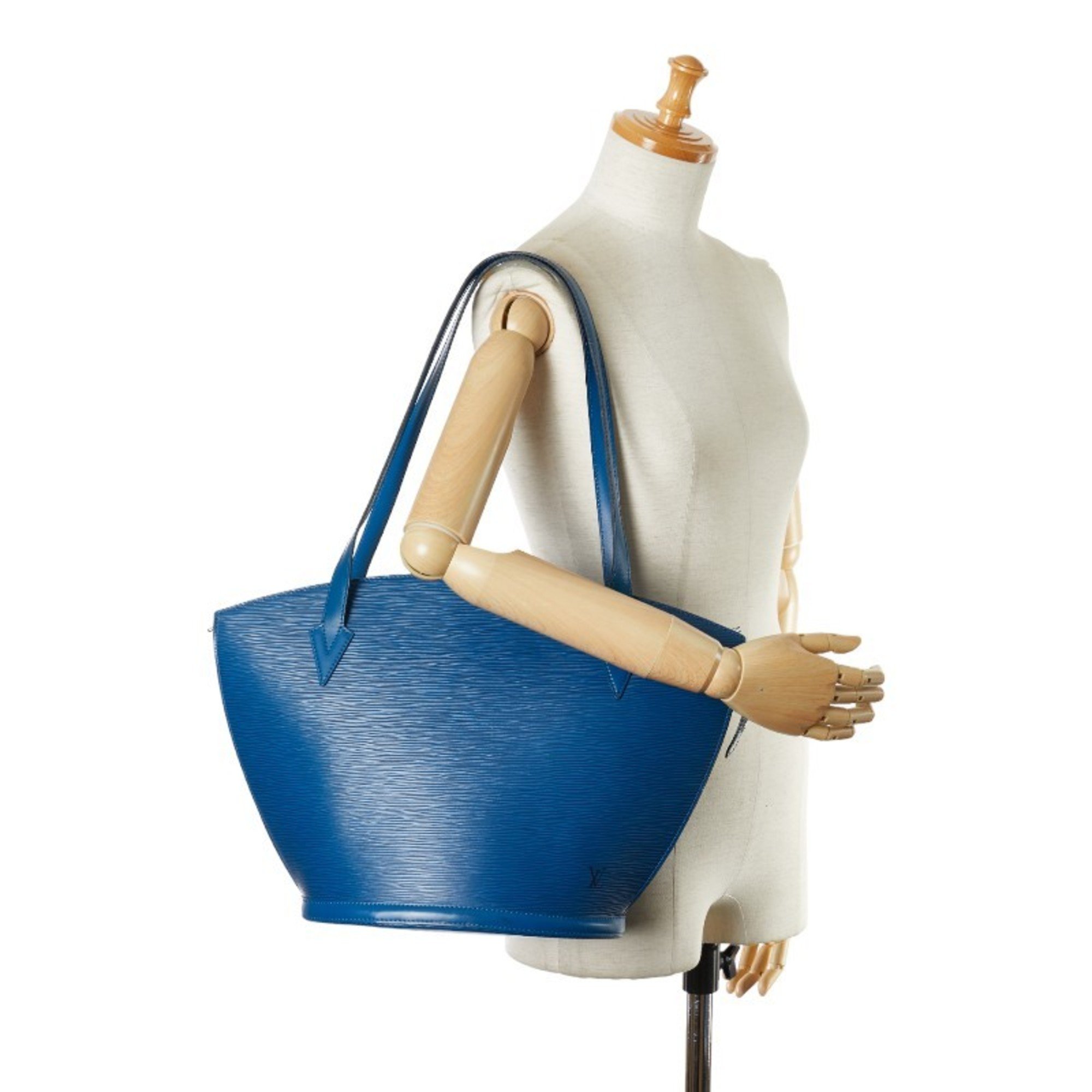 Louis Vuitton Epi Saint Jacques Tote Bag Handbag M52265 Toledo Blue Leather Women's LOUIS VUITTON