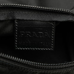 Prada Triangle Plate Pouch Black Nylon Women's PRADA