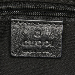 Gucci GG Canvas Tote Bag 170004 Black Leather Women's GUCCI