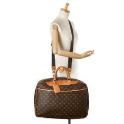 Louis Vuitton Monogram Alize Boston Bag Shoulder M41399 Brown Leather PVC Men's LOUIS VUITTON