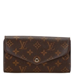 Louis Vuitton Monogram Portefeuille Sarah Long Wallet M60531 Brown PVC Leather Women's LOUIS VUITTON