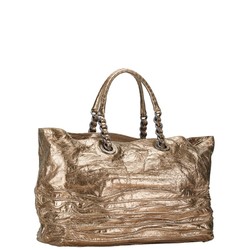 Bottega Veneta Tote Bag Gold Leather Women's BOTTEGAVENETA