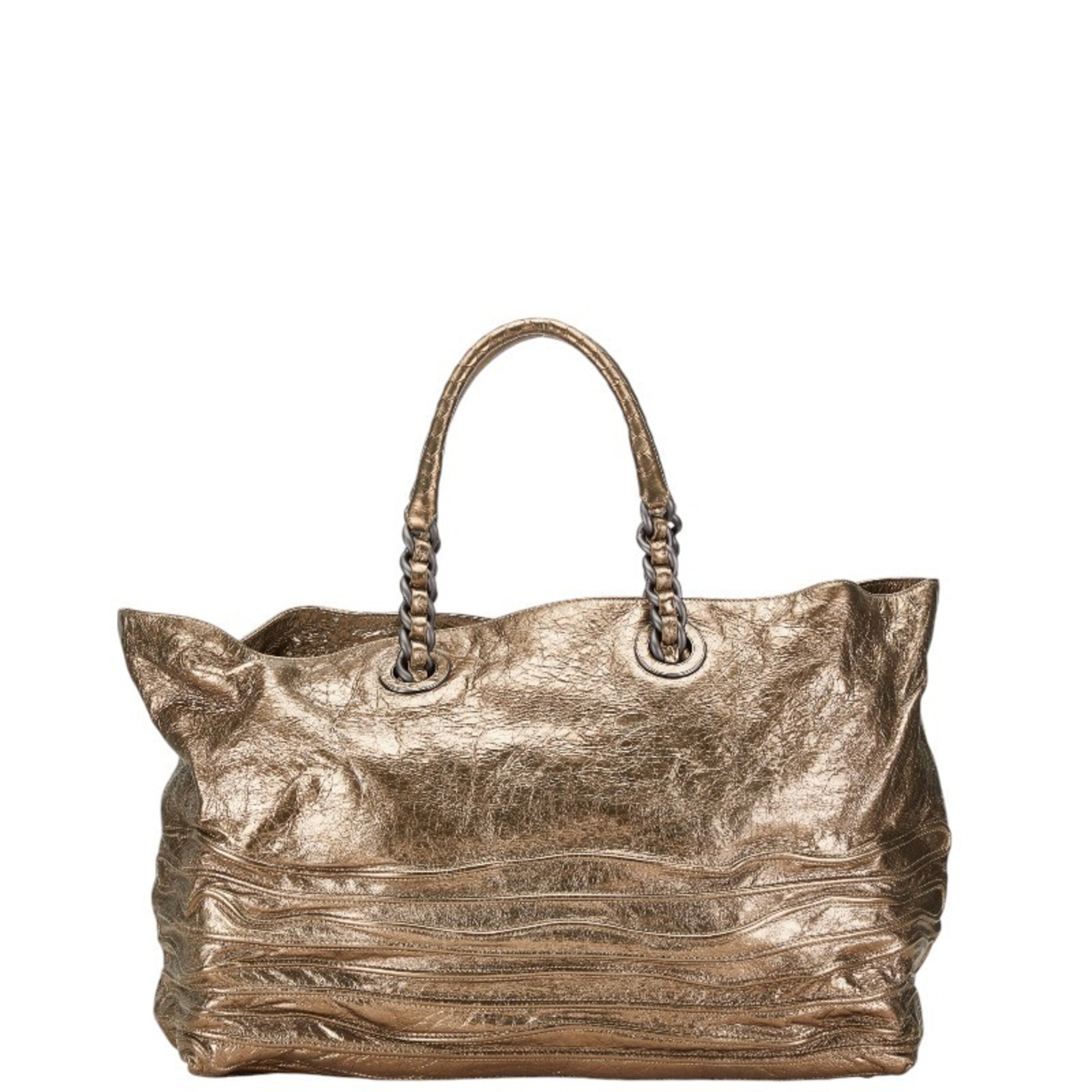 Bottega Veneta Tote Bag Gold Leather Women's BOTTEGAVENETA