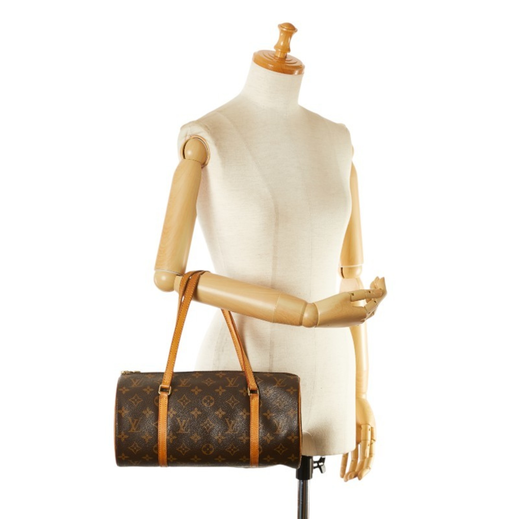 Louis Vuitton Monogram Papillon 30 Shoulder Bag M51365 Brown PVC Leather Women's LOUIS VUITTON