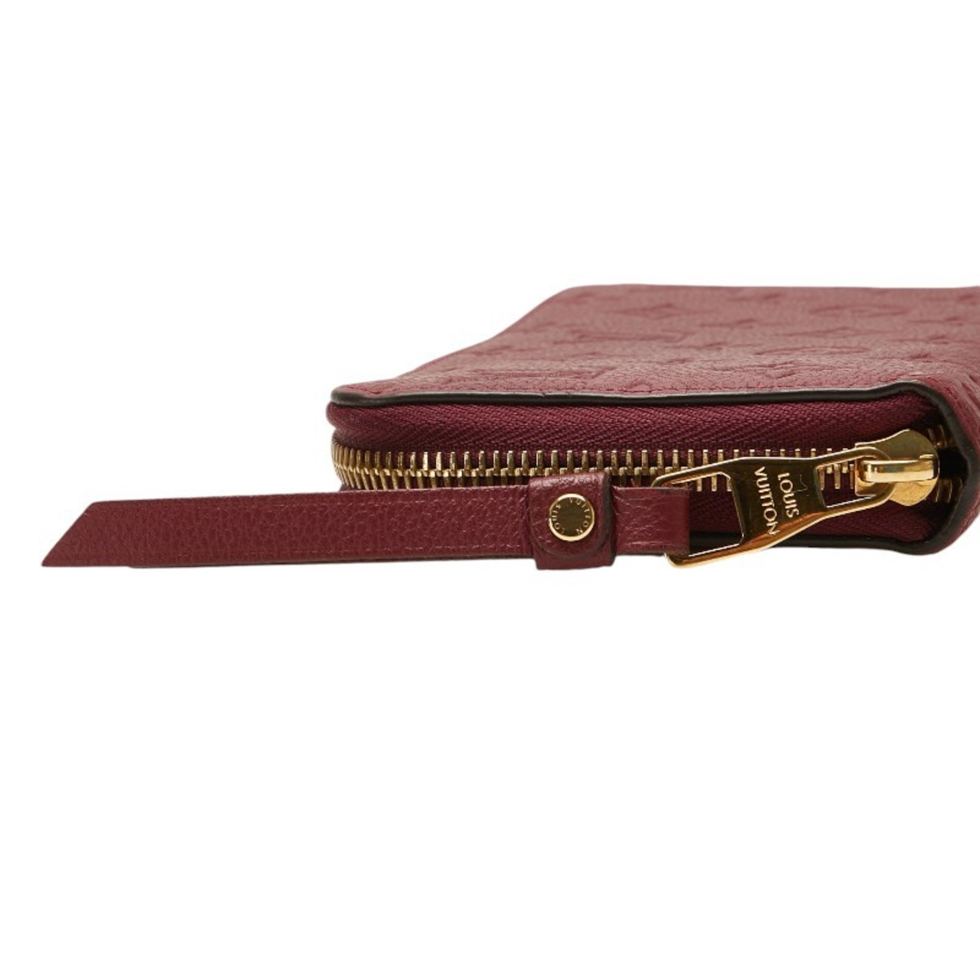 Louis Vuitton Empreinte Zippy Wallet Round Long M60549 Raisin Purple Leather Women's LOUIS VUITTON