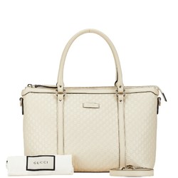 Gucci Micro Guccissima Handbag Shoulder Bag 449656 White Leather Women's GUCCI