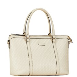 Gucci Micro Guccissima Handbag Shoulder Bag 449656 White Leather Women's GUCCI