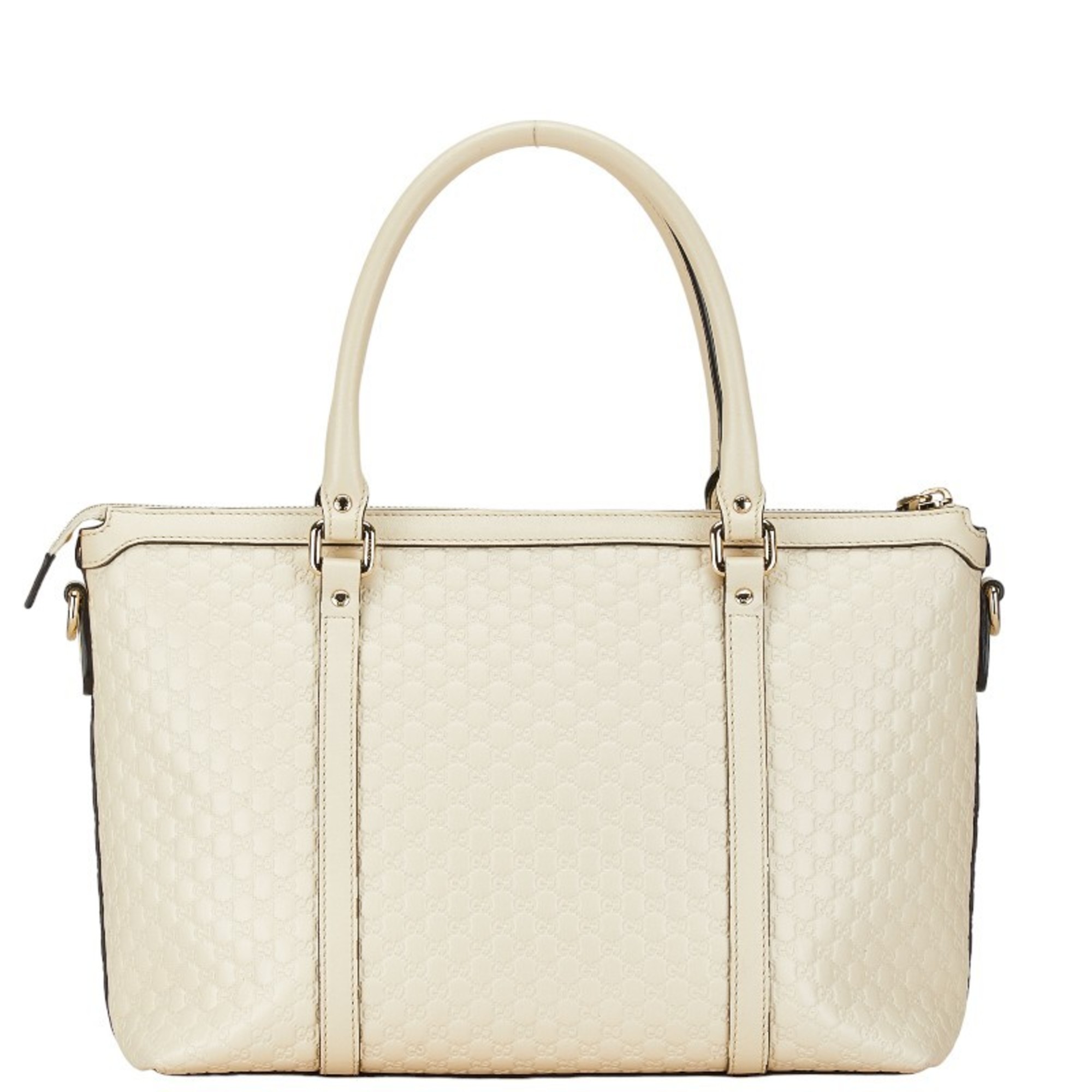 Gucci Micro Guccissima Handbag Shoulder Bag 449656 White Leather Women's GUCCI