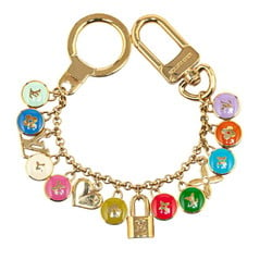 Louis Vuitton Portecle Chaine Pastille Keychain M66172 Multicolor Gold Plated Women's LOUIS VUITTON