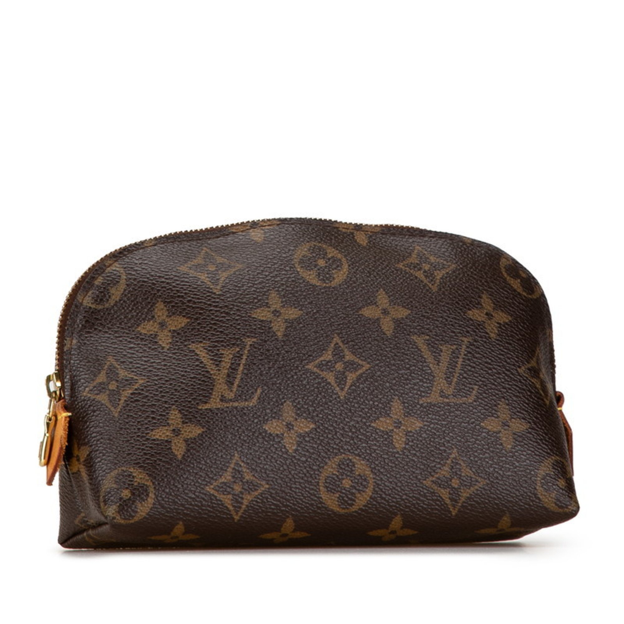 Louis Vuitton Monogram Pochette Tick PM Pouch M47515 Brown PVC Leather Women's LOUIS VUITTON