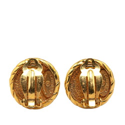 Chanel Coco Mark Earrings Gold Plated Women's CHANEL