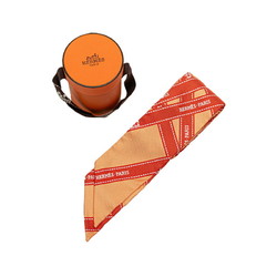 Hermes Twilly BOLDUC Scarf Muffler Orange Multicolor Silk Women's HERMES