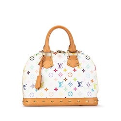 Louis Vuitton Monogram Multicolor Alma PM Blanc Handbag M40443 White Brown PVC Leather Women's LOUIS VUITTON