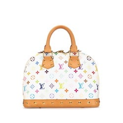 Louis Vuitton Monogram Multicolor Alma PM Blanc Handbag M40443 White Brown PVC Leather Women's LOUIS VUITTON