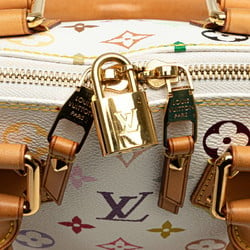 Louis Vuitton Monogram Multicolor Alma PM Blanc Handbag M40443 White Brown PVC Leather Women's LOUIS VUITTON