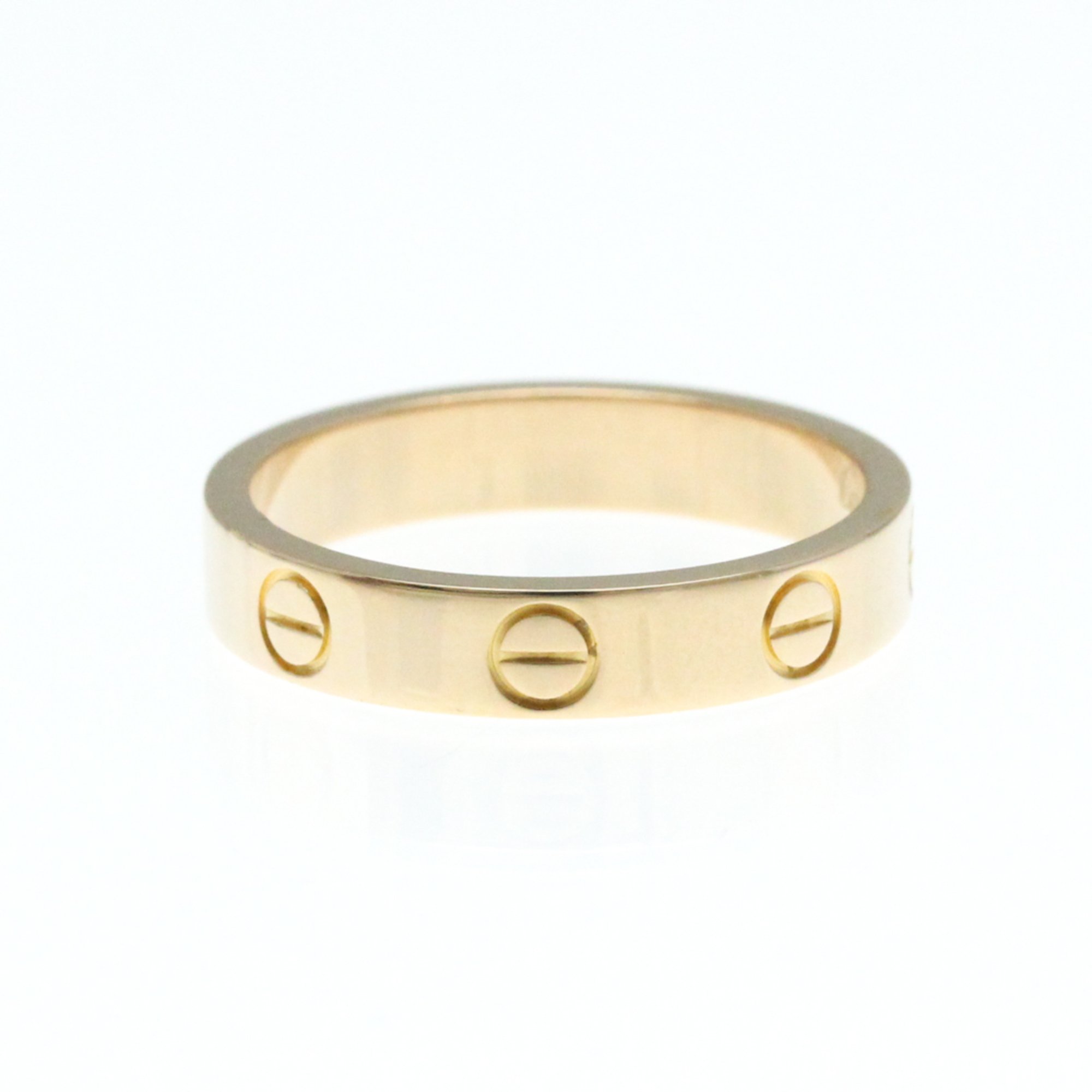 Cartier Love Mini Love Ring Pink Gold (18K) Fashion No Stone Band Ring Pink Gold