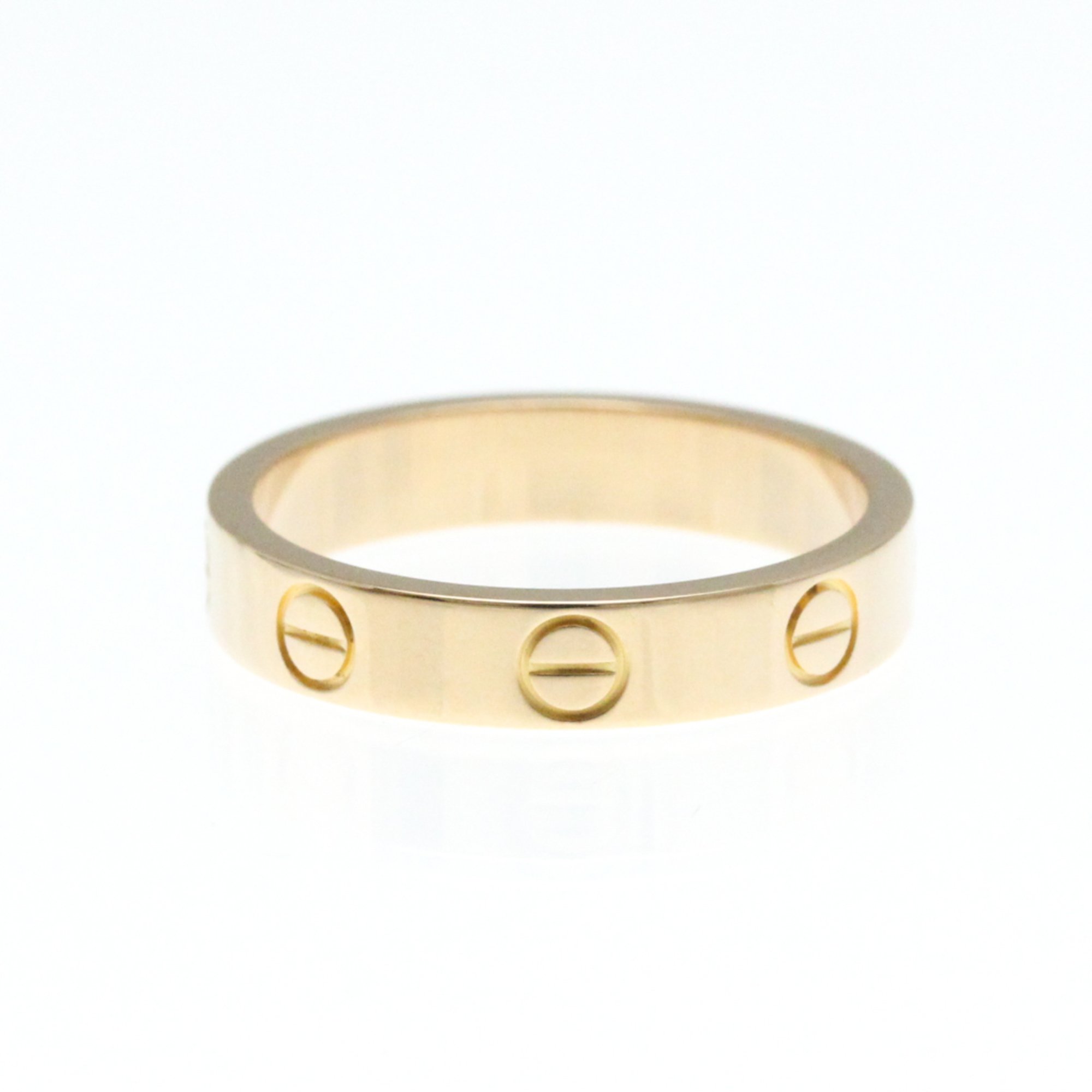 Cartier Love Mini Love Ring Pink Gold (18K) Fashion No Stone Band Ring Pink Gold