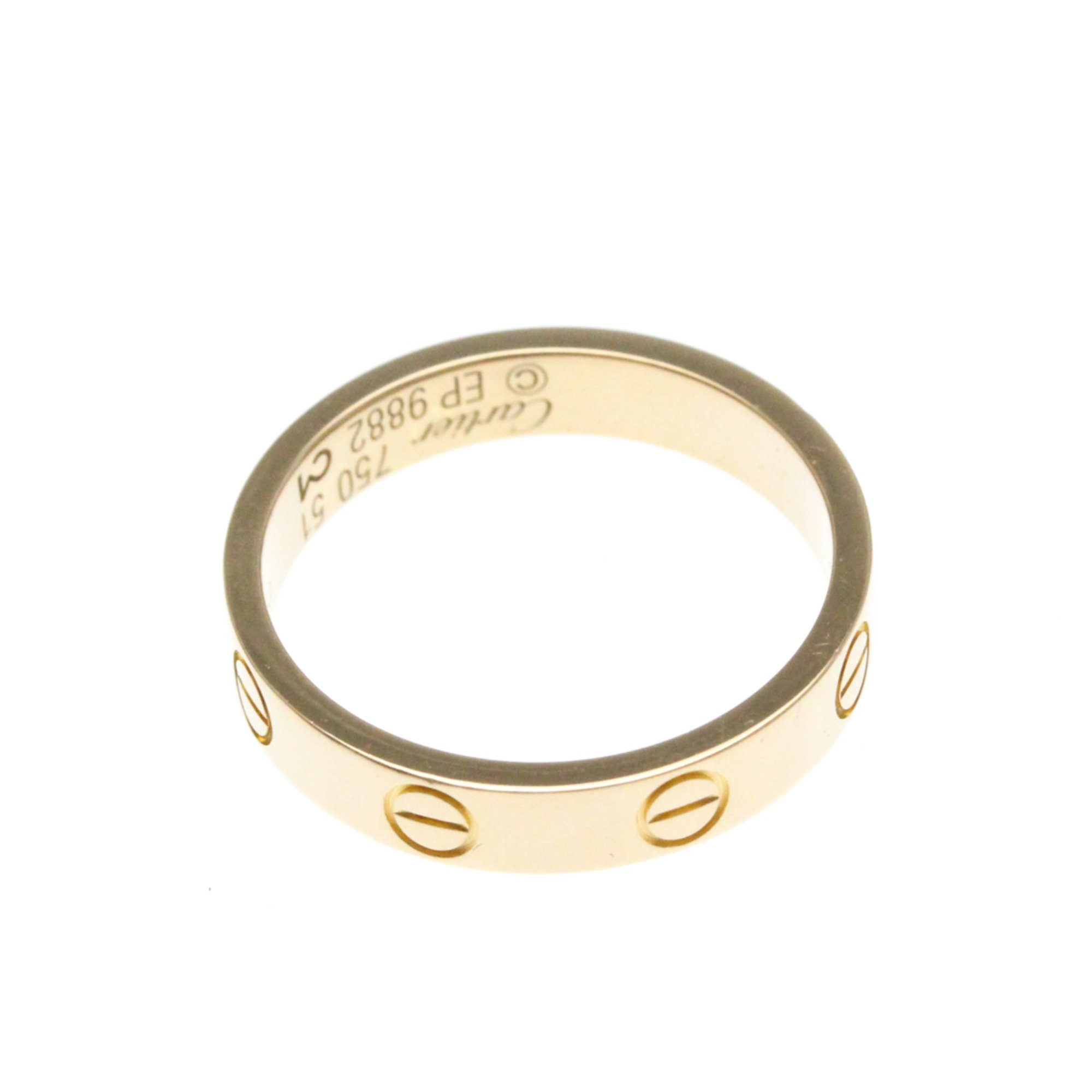 Cartier Love Mini Love Ring Pink Gold (18K) Fashion No Stone Band Ring Pink Gold