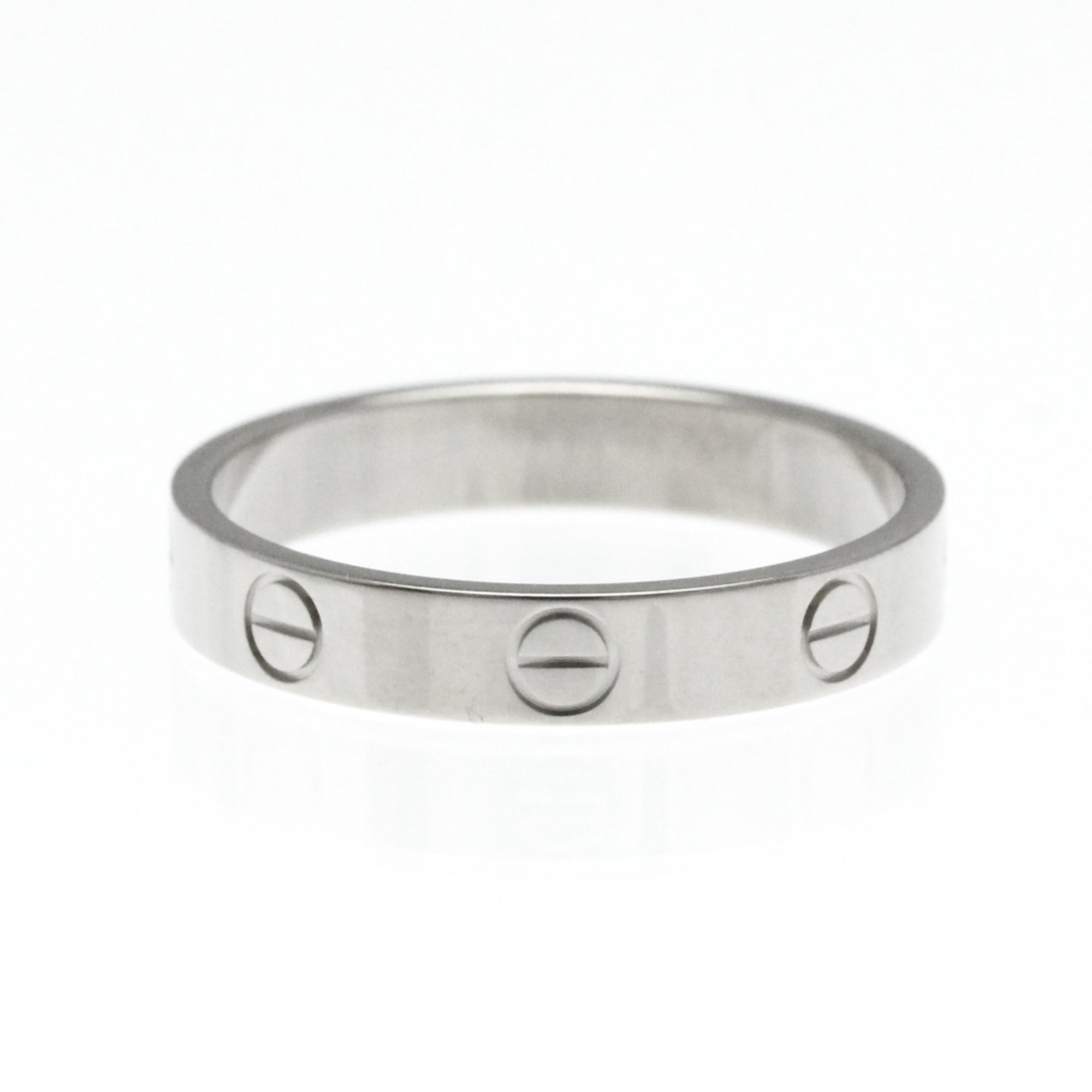 Cartier Love Mini Love Ring White Gold (18K) Fashion No Stone Band Ring Silver